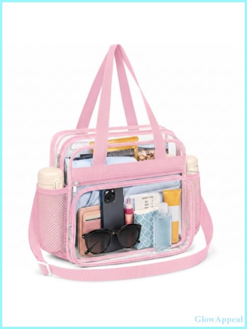 Clear Tote Bag for Stadium Events 12x12x6 Waterproof PVC